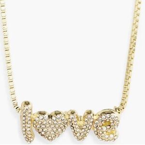 Baublebar Gold Love Heart Pendant Necklace NWT